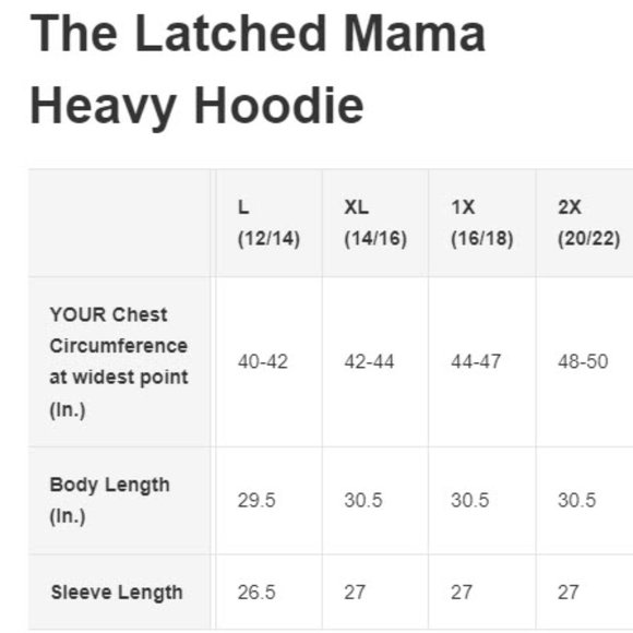 Latched Mama Heavy Hoodie, Lavender, 1X NWT - Picture 3 of 3